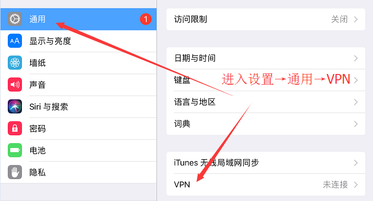 iOS VPN设置